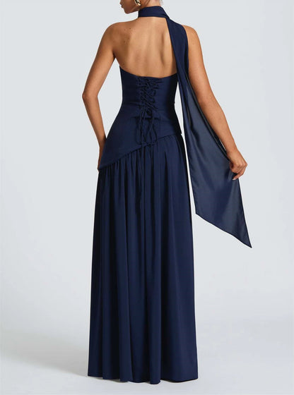 Midnight Charm Strapless Party Dress