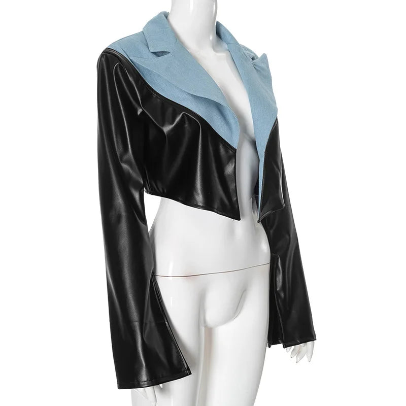 Edge Muse Patchwork Cropped Jacket