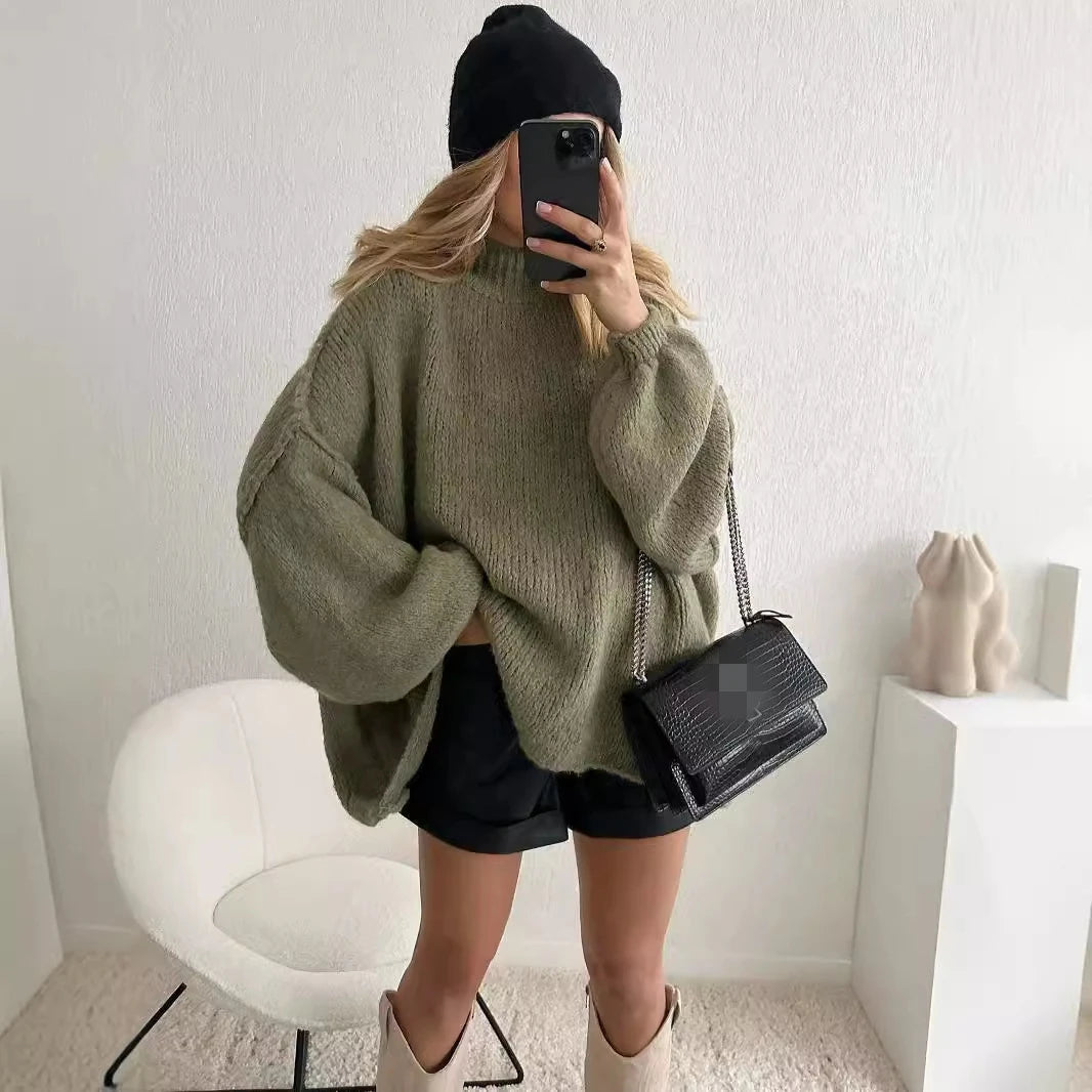 Oversized Ribbed Knit Sweater
