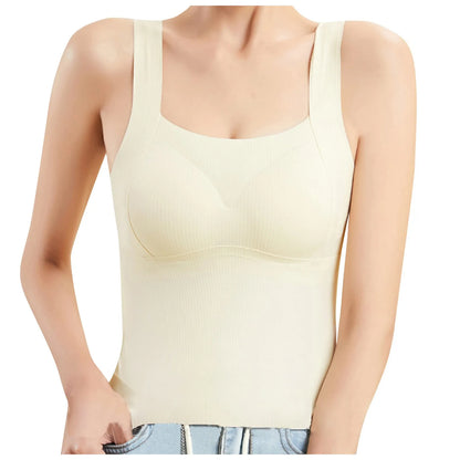 Square Neck Padded Push-Up Tank