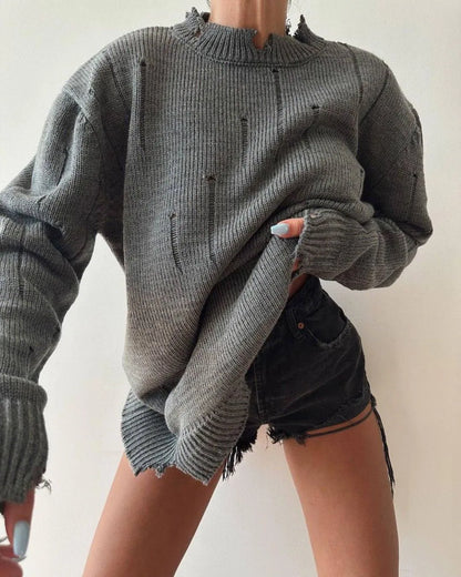 Urban Chic Black Hole Knit Sweater