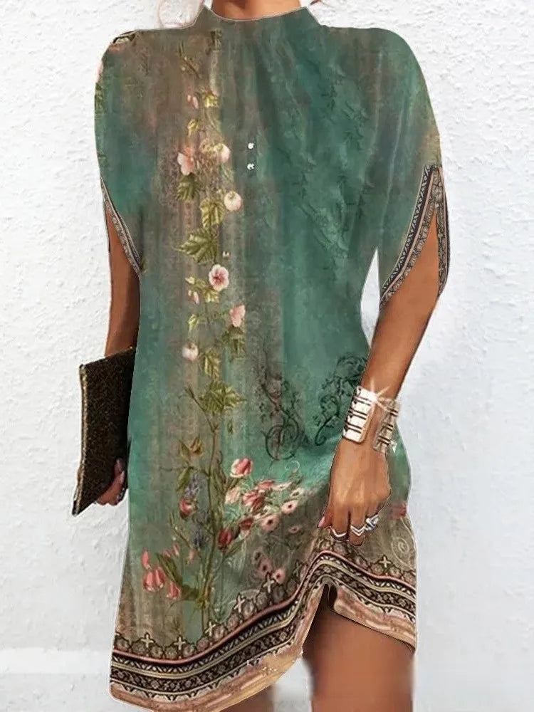 Twilight Swirl Batwing Mini Dress