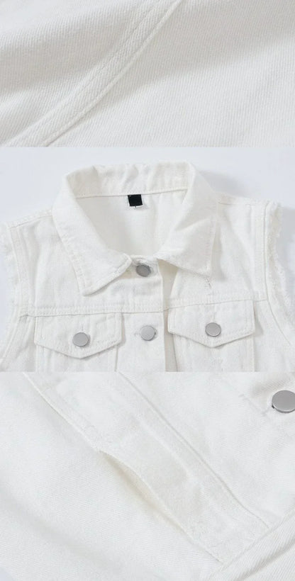 ColorPop Plus Size Denim Vest