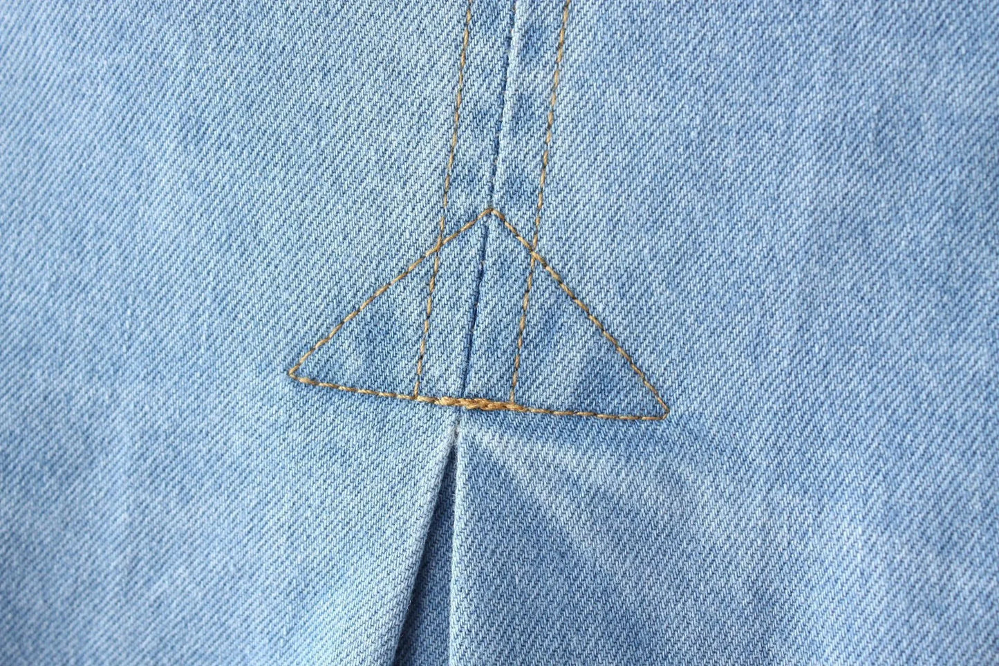 Cape Luxe Double-Breasted Denim Coat
