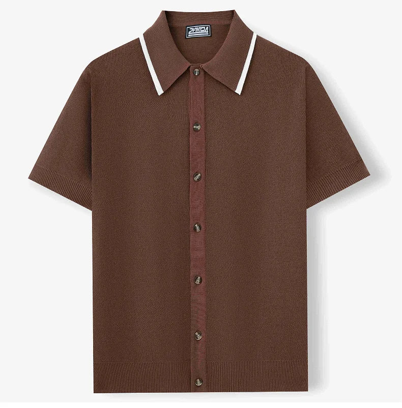 Luxe Breeze Knit Polo Shirt