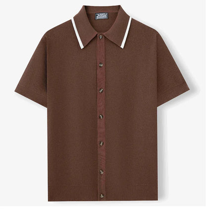 Luxe Breeze Knit Polo Shirt