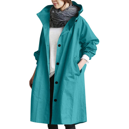 Women’s Long Hooded Trench Coat