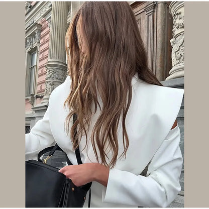 Sleek Poise Off-Shoulder Blazer