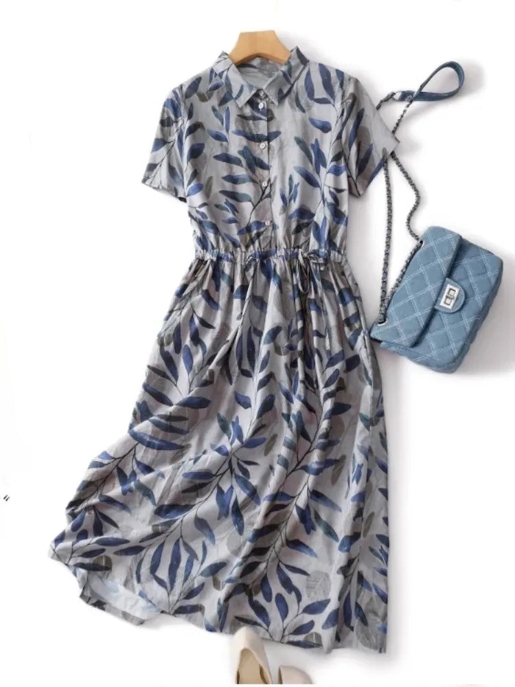 Sunlit Muse Cotton Shirt Dress