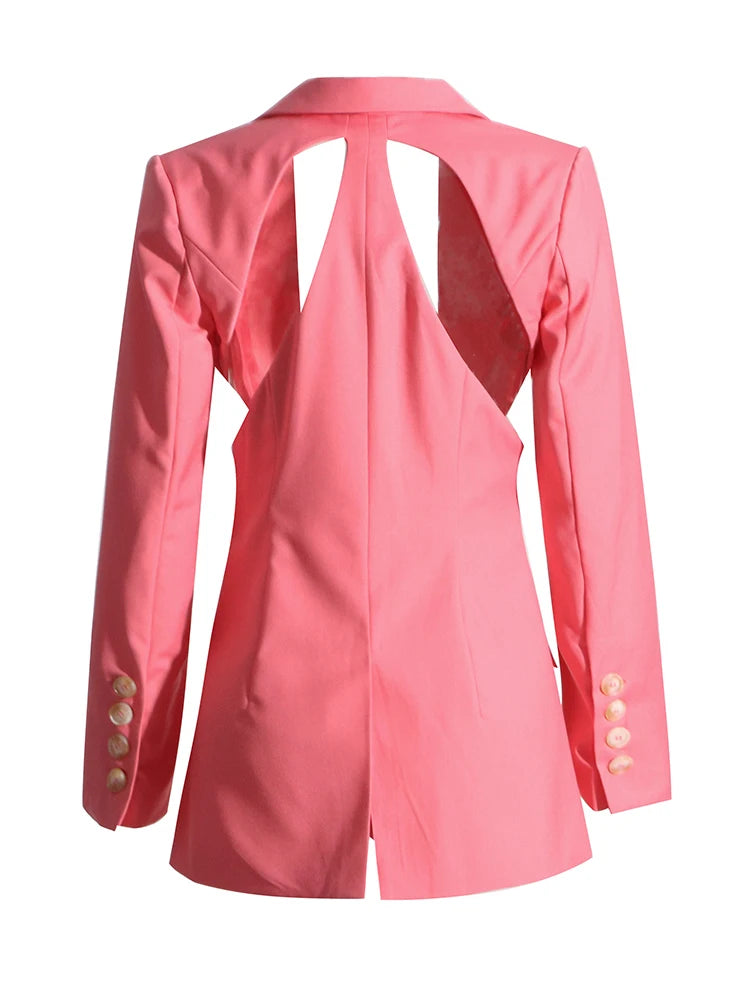 Power Chic Hollow Out Blazer Set