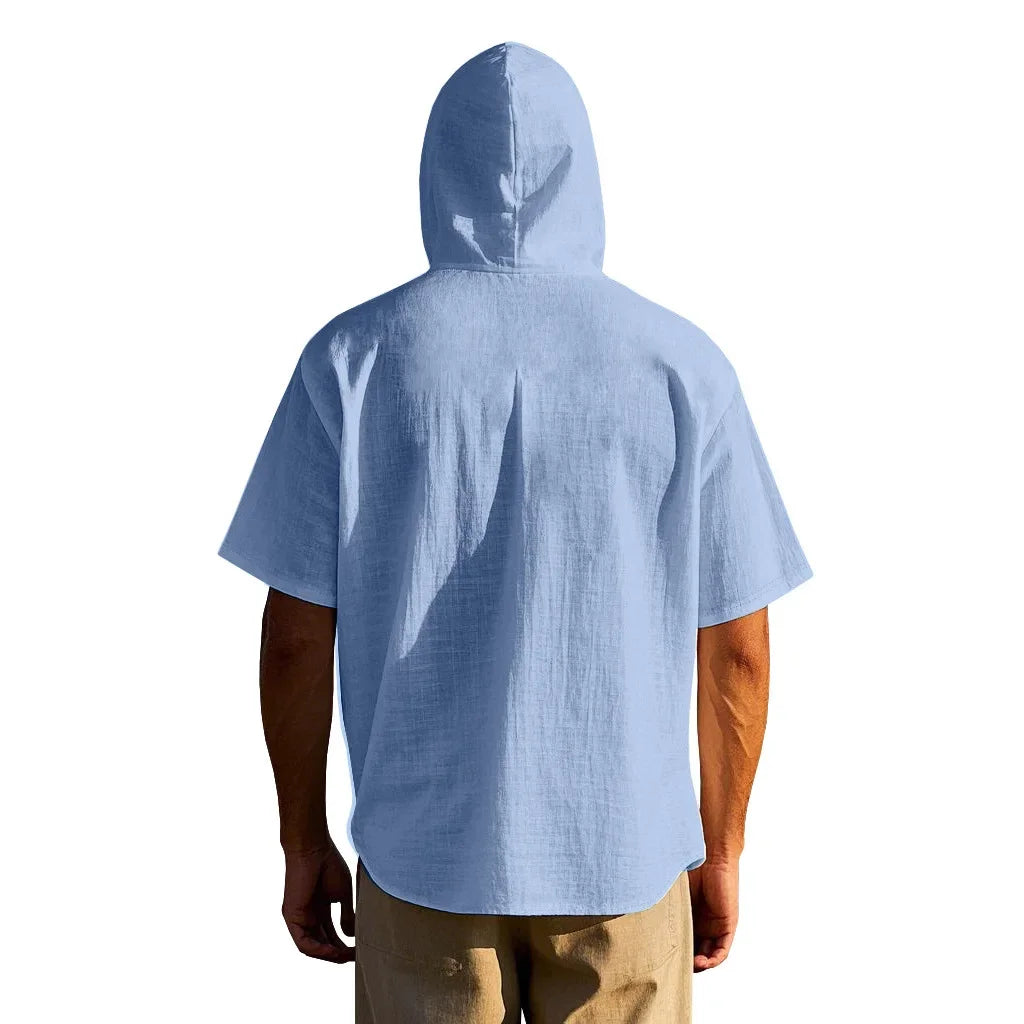 Lightweight Linen Hooded Summer Shirt
