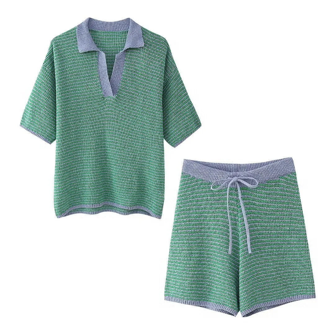 Coastal Stripes Knit Lounge Set