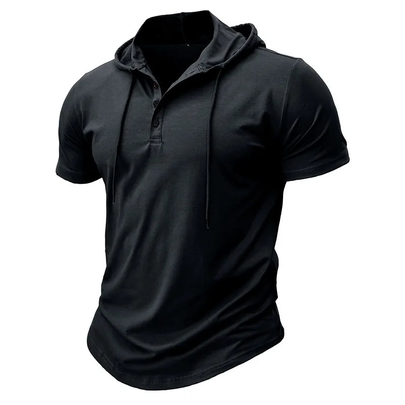 BreezeFit Hooded Henley Tee