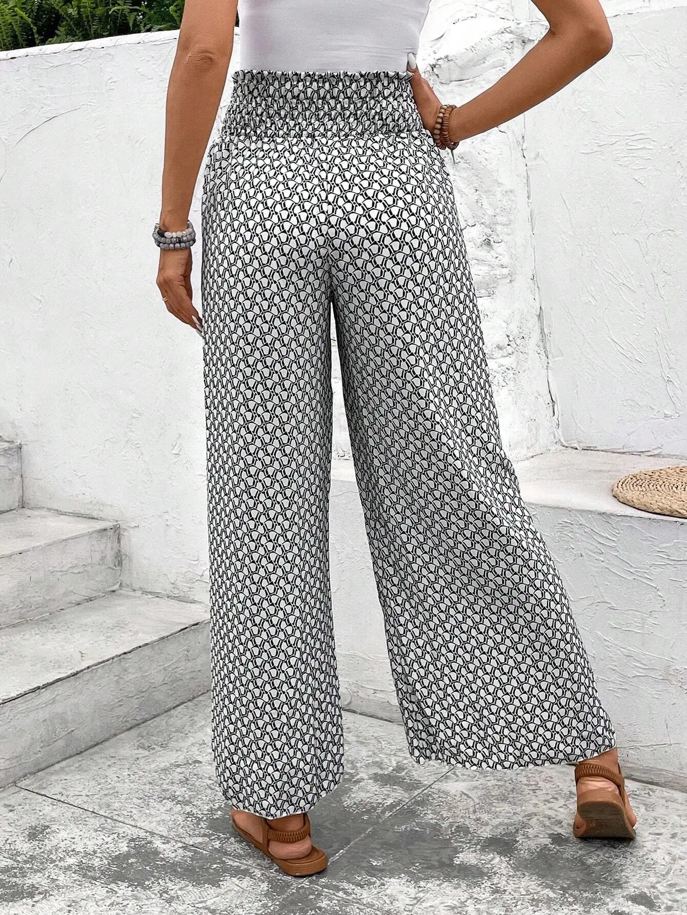 Petal Whisper Wide Leg Pants