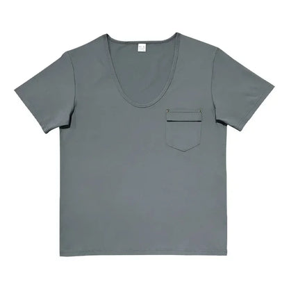 Men’s U-Neck Solid Casual T-Shirt