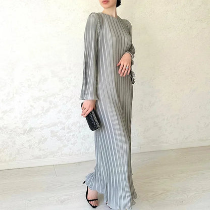 Spring Grace Pleated Belted Dress