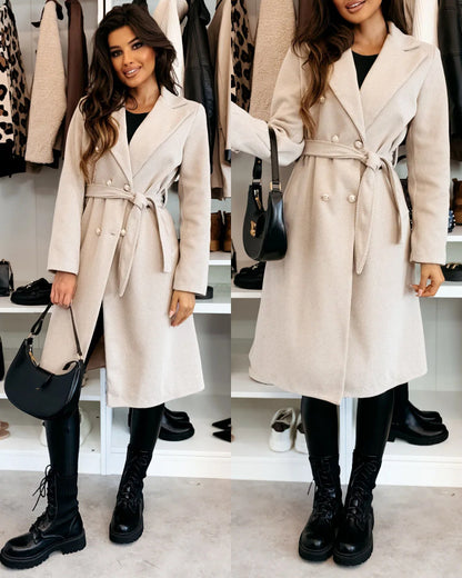 Vintage Elegance Double Breasted Coat