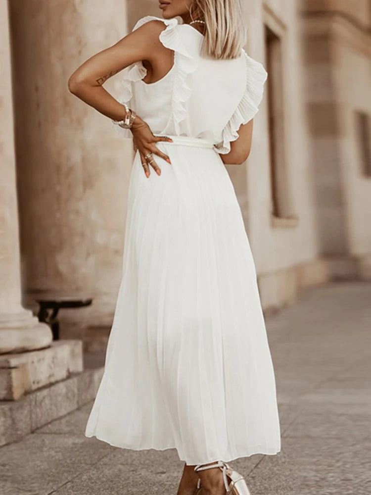 Graceflow Ruffled Chiffon Maxi