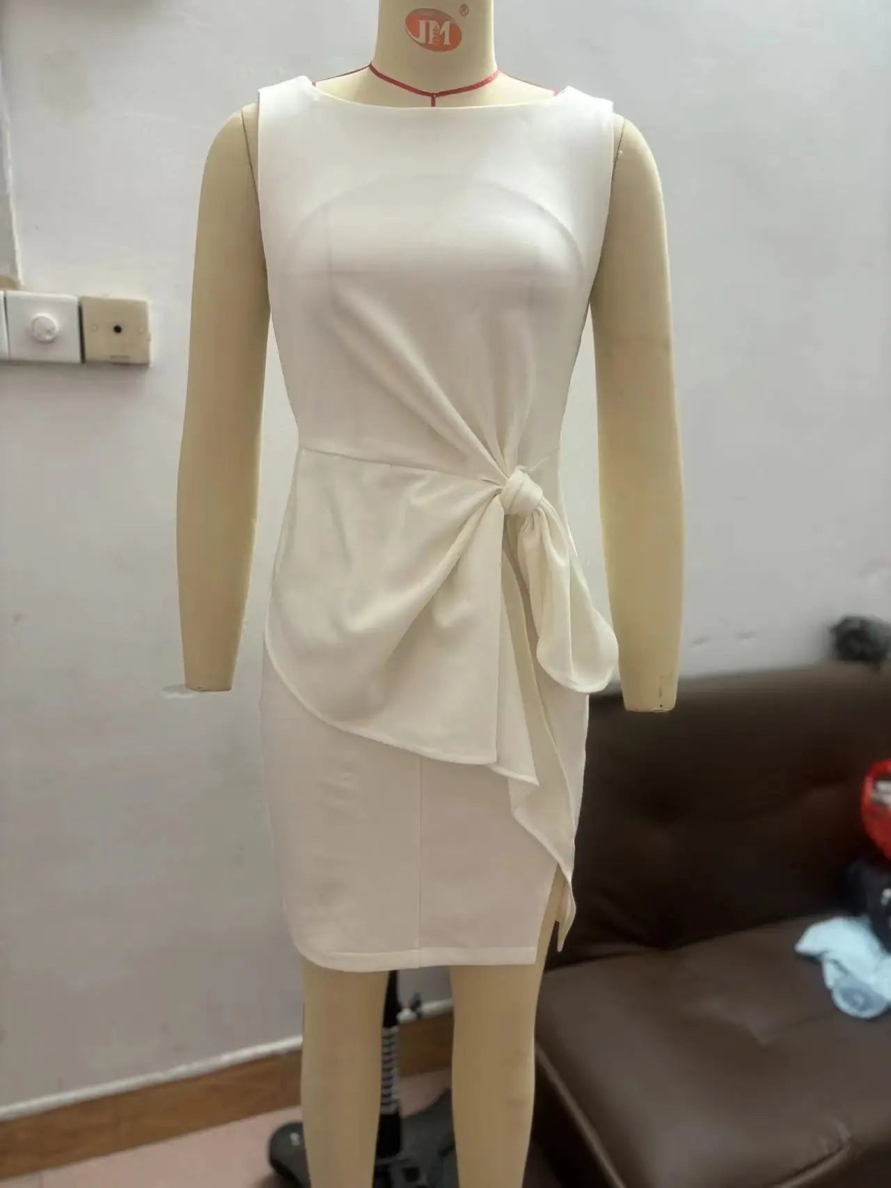 Elegant Hollow Waist Midi Dress