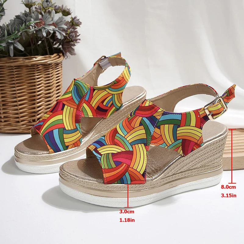 Hemp Rope Wedge Sandals