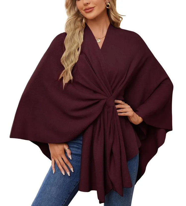 Soft V-Neck Shawl Wrap