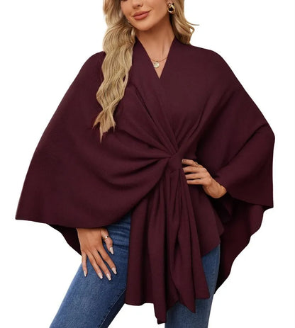 Soft V-Neck Shawl Wrap