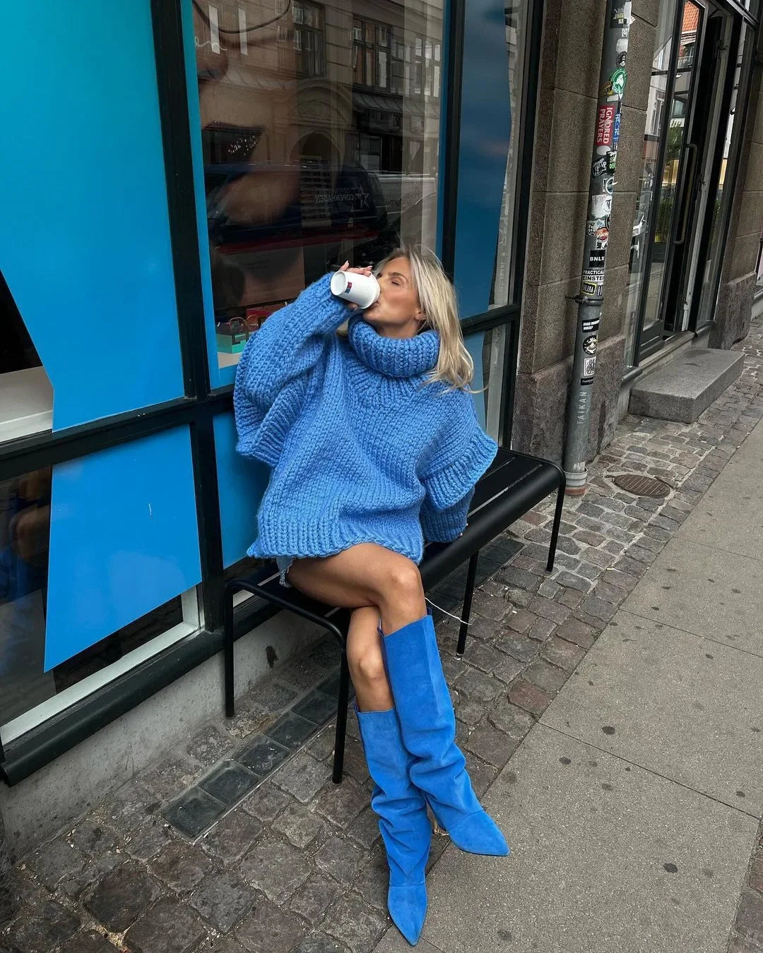 SnugCharm Oversized Winter Knit Sweater