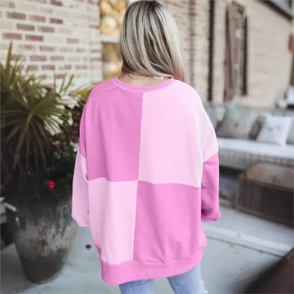 Trendy Contrast Buckle Sweatshirt