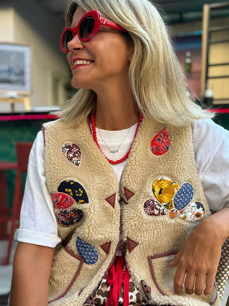 Cozy Charm Sleeveless Plush Vest
