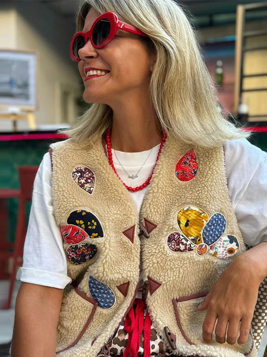 Cozy Charm Sleeveless Plush Vest
