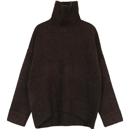 Women's Loose-Fit Turtleneck Knit Sweater