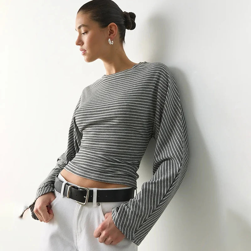 CUTENOVA Striped Tee — Stylish Everyday Women’s Wear