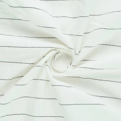 Striped Hooded Linen Shirt