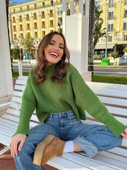 Cozy Flow Loose Knit Pullover Sweater