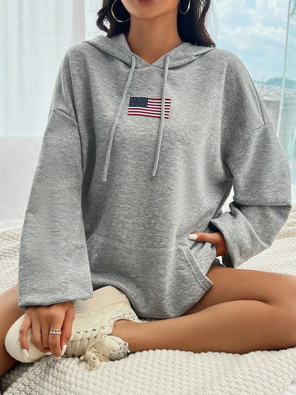 Urban Drift Flag Print Hoodie