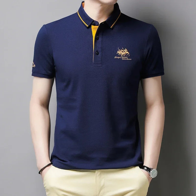 Embroidered Casual Polo Shirt