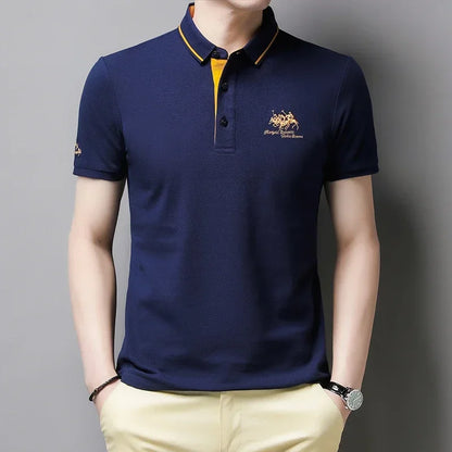 Embroidered Casual Polo Shirt