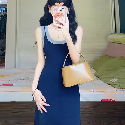 Stylish Black Knit Summer Dress