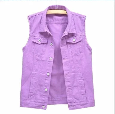 ColorPop Plus Size Denim Vest