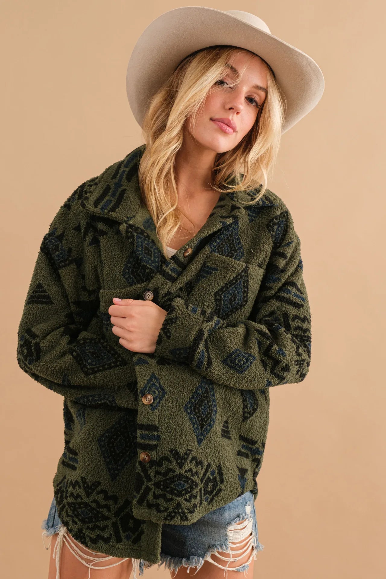 ArtiFolk Vintage Ethnic Print Coat