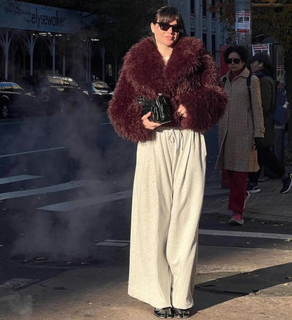 Long Sleeve Fur Coat