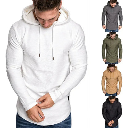 Patchwork Solid Color Men's Hoodie