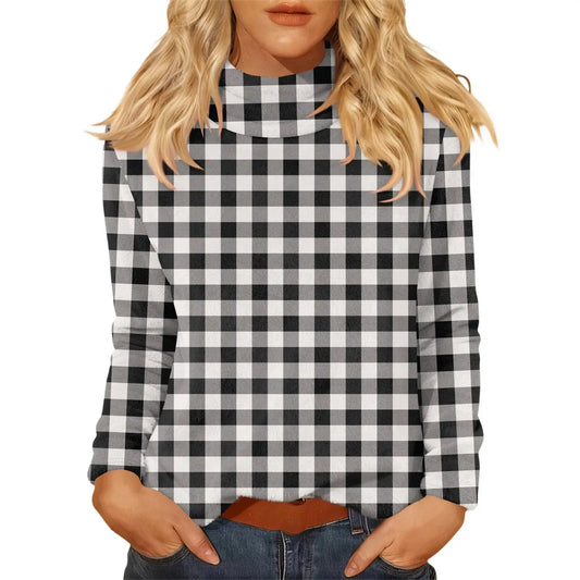 Women’s Daily Casual Plaid Pullover Sweater