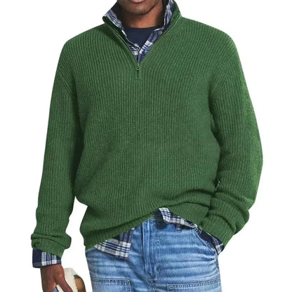 RegalZip Stand Collar Knit Jacket