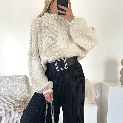 Oversized Ribbed Knit Sweater