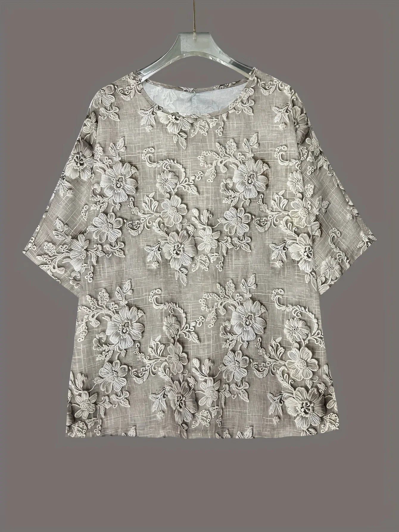 Radiant Elegance V-Neck Blossom Top