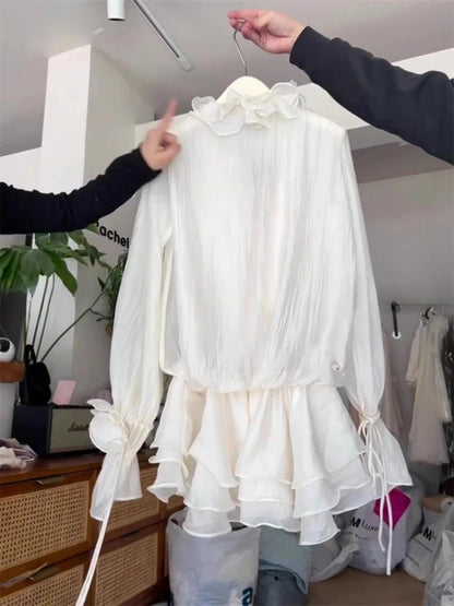 Women's Casual Ruffle Mini Dress