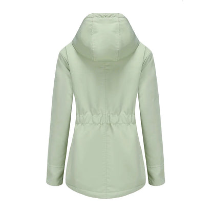 Women’s Thickened Lamb Velvet Parka – Hooded Winter Coat