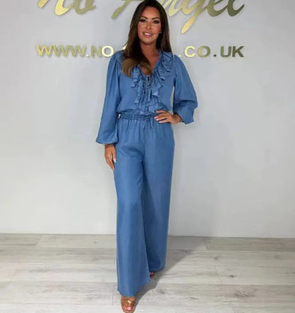 Lotus Bloom Women's Denim Set