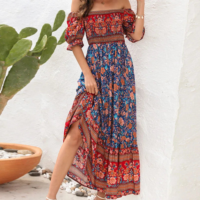 Sunlit Garden Pleated Boho Sundress